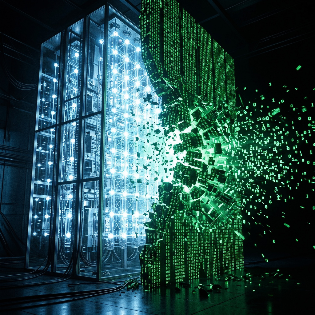 Quantum computer shattering blockchain encryption